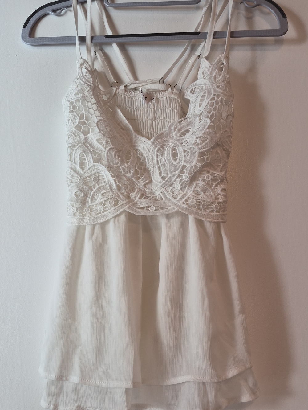 Lace Trim White Women's Camisole Tank Top